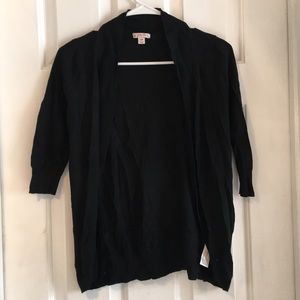 Black no button cardigan
